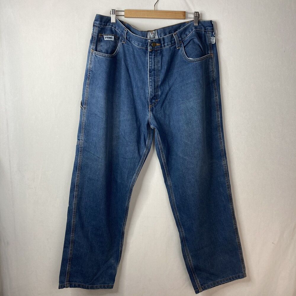 Tyndale FR Men's Jeans Classic Relaxed Fit Flame Resistant Med Wash 42 x 31 USA